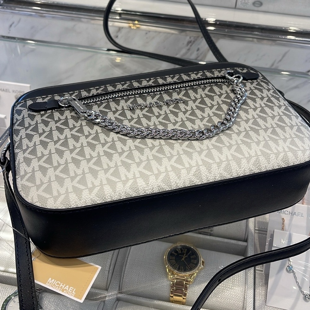 MICHAEL KORS Jet Set Lg Ombré Signature Logo EW Crossbody Body East West 
Black - Picture 11 of 16